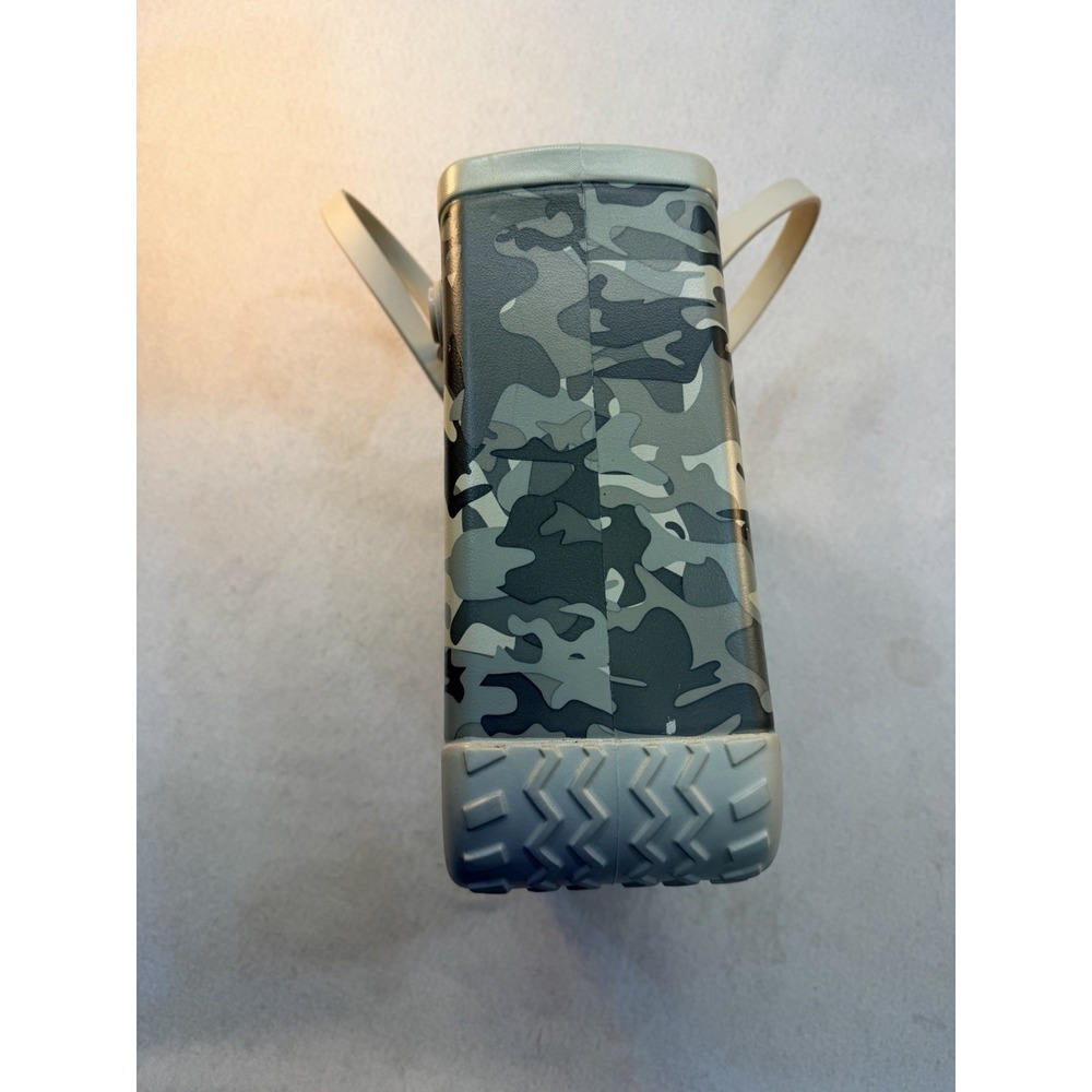 WHITE AND GRAY CAMO Baby BOGG BAG  14"x12"x4.5" With Plastic Zippered Pocket - Picture 12 of 14